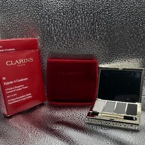 Clarins 4-Color Eyeshadow Palette with Red Pouch